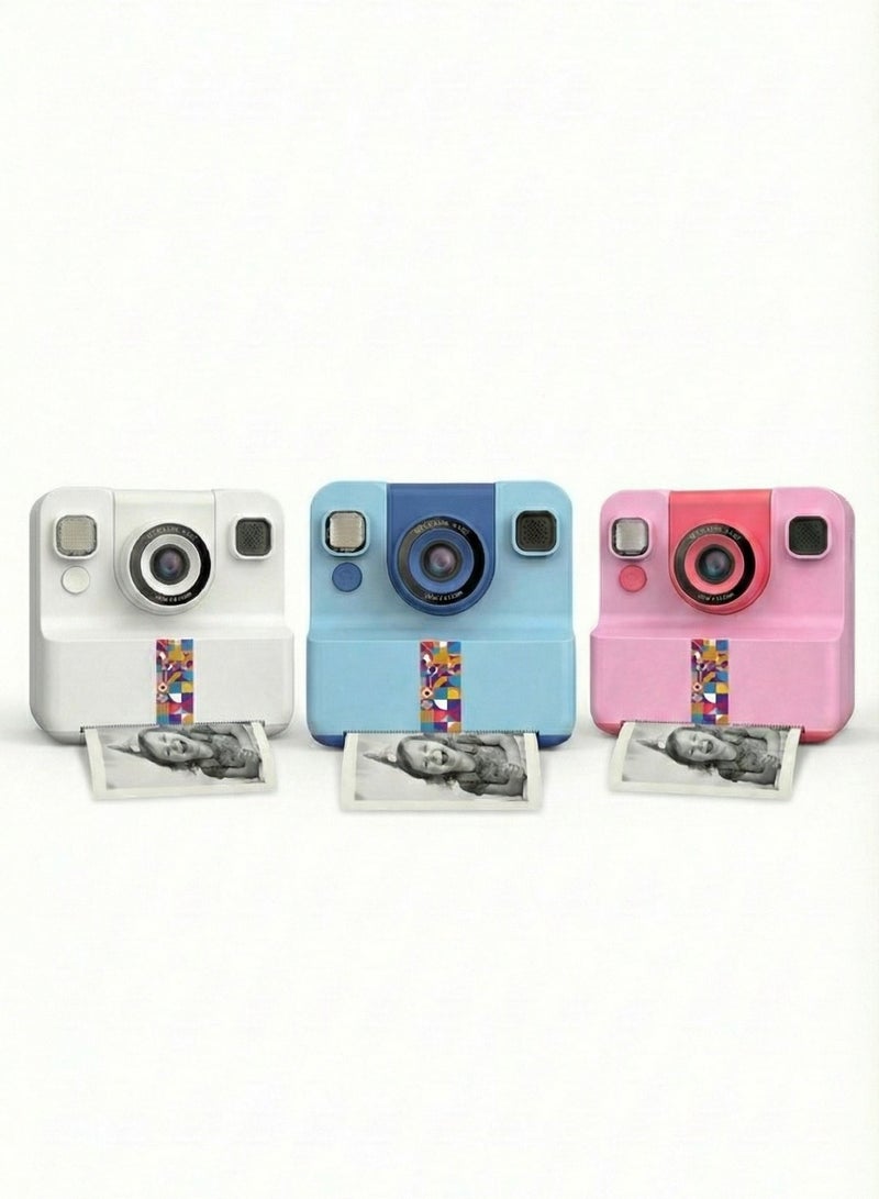 Kids 1080P HD Instant Camera with 32GB Memory Card, Memory Reader, Lanyard & Printing Paper – Portable Selfie Camera with Photo & Video Recording, Fun Filters, Perfect Gift for Kids - Image 4